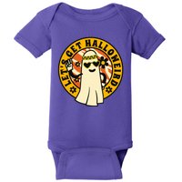 Let's Get Halloweird 60s Hippie Ghost Halloween Baby Bodysuit