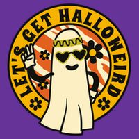 Let's Get Halloweird 60s Hippie Ghost Halloween Trucker Hat