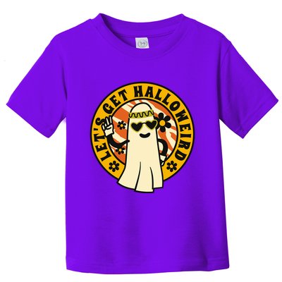 Let's Get Halloweird 60s Hippie Ghost Halloween Toddler T-Shirt
