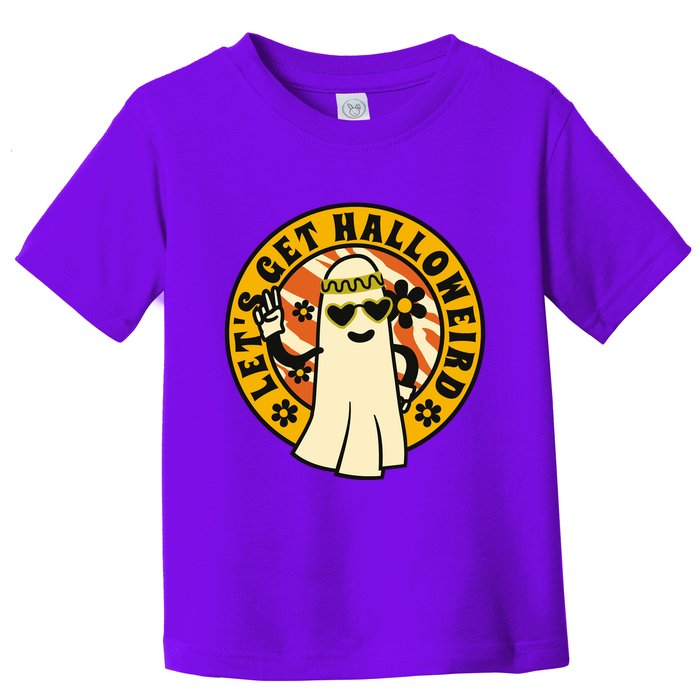 Let's Get Halloweird 60s Hippie Ghost Halloween Toddler T-Shirt