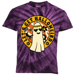 Let's Get Halloweird 60s Hippie Ghost Halloween Kids Tie-Dye T-Shirt