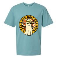 Let's Get Halloweird 60s Hippie Ghost Halloween Sueded Cloud Jersey T-Shirt