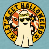 Let's Get Halloweird 60s Hippie Ghost Halloween Sueded Cloud Jersey T-Shirt
