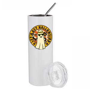 Let's Get Halloweird 60s Hippie Ghost Halloween Stainless Steel Tumbler