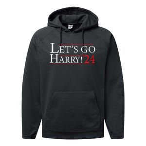 LetS Go Harry YouRe Voting Trump Today Performance Fleece Hoodie