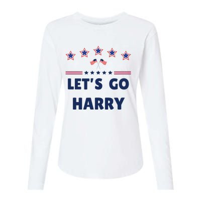 LetS Go Harry YouRe Voting Trump Today Funny 2024 Quote Womens Cotton Relaxed Long Sleeve T-Shirt