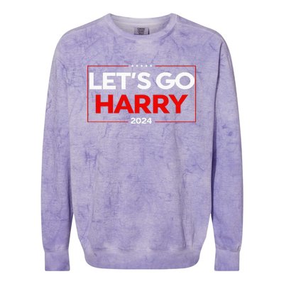 LetS Go Harry YouRe Voting Trump Today Us Flag Colorblast Crewneck Sweatshirt