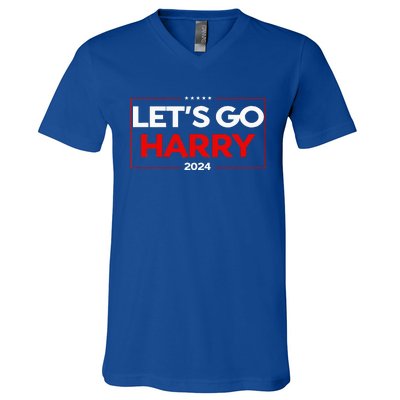 LetS Go Harry YouRe Voting Trump Today Us Flag V-Neck T-Shirt