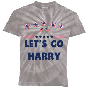 LetS Go Harry YouRe Voting Trump Today Kids Tie-Dye T-Shirt