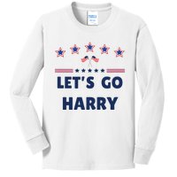 LetS Go Harry YouRe Voting Trump Today Kids Long Sleeve Shirt