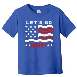 LetS Go Harry YouRe Voting Trump Today Us Flag Toddler T-Shirt