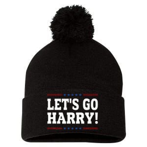 LetS Go Harry YouRe Voting Trump Today Pom Pom 12in Knit Beanie