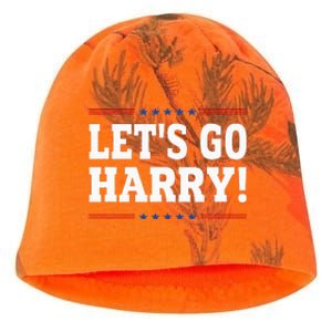 LetS Go Harry YouRe Voting Trump Today Kati - Camo Knit Beanie