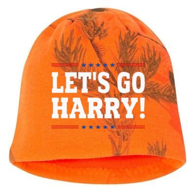 LetS Go Harry YouRe Voting Trump Today Kati - Camo Knit Beanie