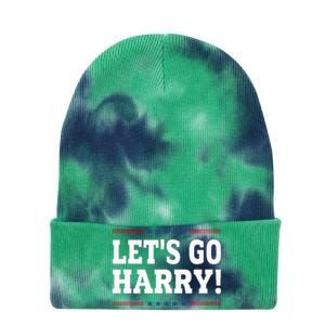 LetS Go Harry YouRe Voting Trump Today Tie Dye 12in Knit Beanie