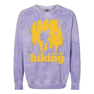 Let's Go Hiking Colorblast Crewneck Sweatshirt