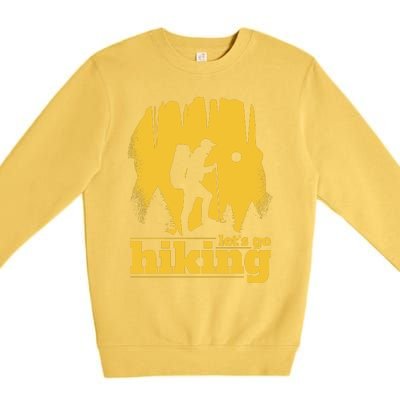 Let's Go Hiking Premium Crewneck Sweatshirt