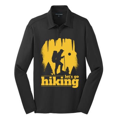 Let's Go Hiking Silk Touch Performance Long Sleeve Polo