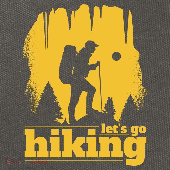 Let's Go Hiking Cotton Canvas Backpack