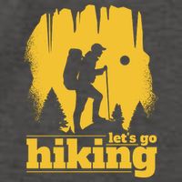Let's Go Hiking Vector Backpack