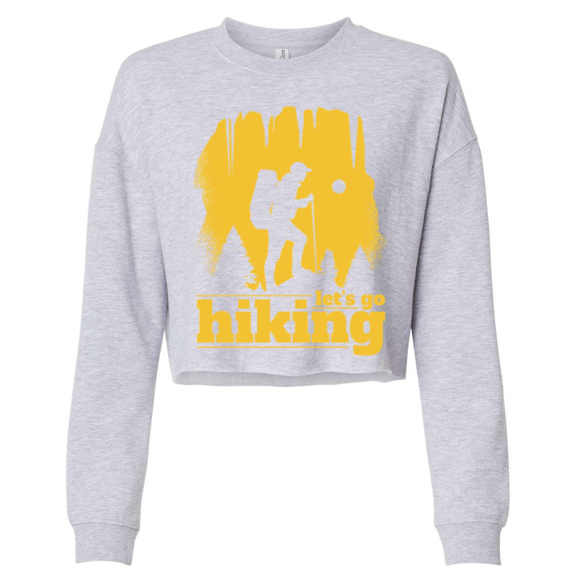 Let's Go Hiking Cropped Pullover Crew