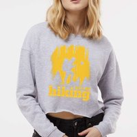 Let's Go Hiking Cropped Pullover Crew