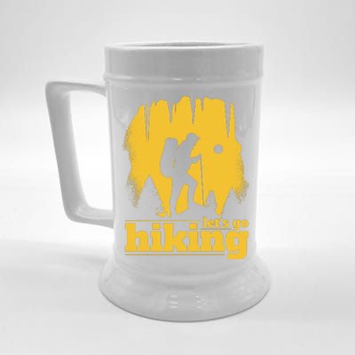 Let's Go Hiking Beer Stein