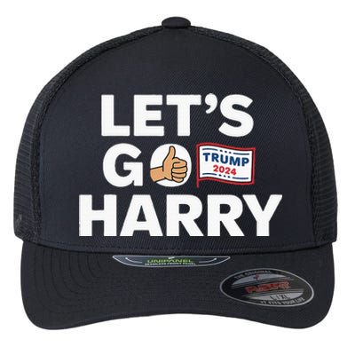 LetS Go Harry Vote For Trump 2024 Flexfit Unipanel Trucker Cap