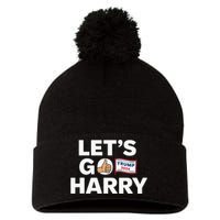 LetS Go Harry Vote For Trump 2024 Pom Pom 12in Knit Beanie