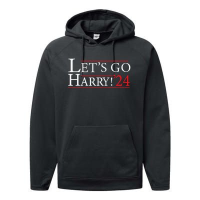 LetS Go Harry YouRe Voting Trump Today Performance Fleece Hoodie