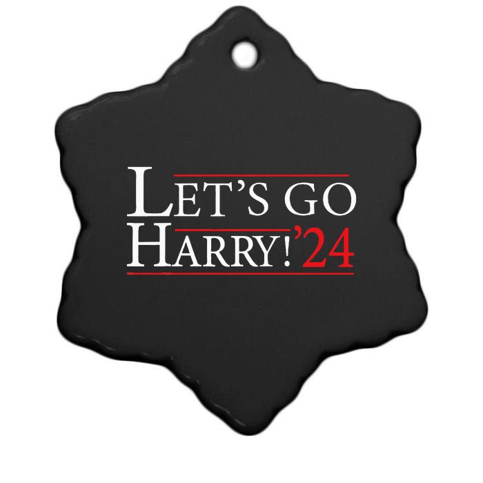 LetS Go Harry YouRe Voting Trump Today Ceramic Star Ornament