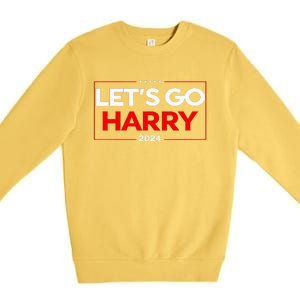 LetS Go Harry YouRe Voting Trump Today Us Flag Premium Crewneck Sweatshirt