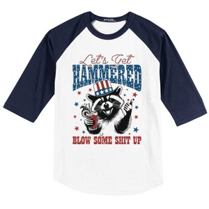 Lets Get Hammered And Blow Some Baseball Sleeve Shirt