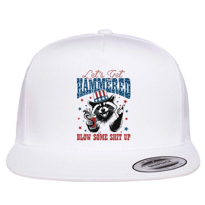 Lets Get Hammered And Blow Some Flat Bill Trucker Hat