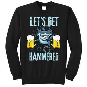 Let’s Get Hammered All Week Funny Hammerhead Shark Pun Party Sweatshirt