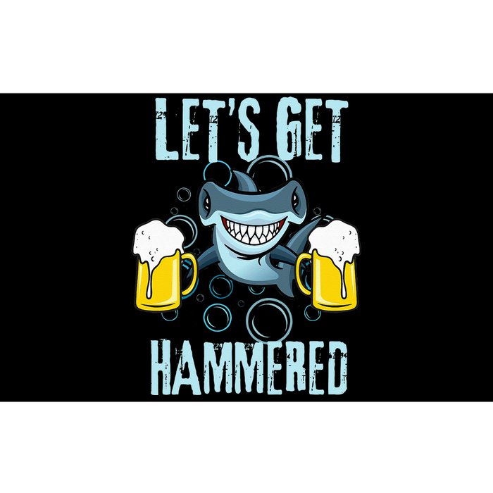 Let’s Get Hammered All Week Funny Hammerhead Shark Pun Party Bumper Sticker