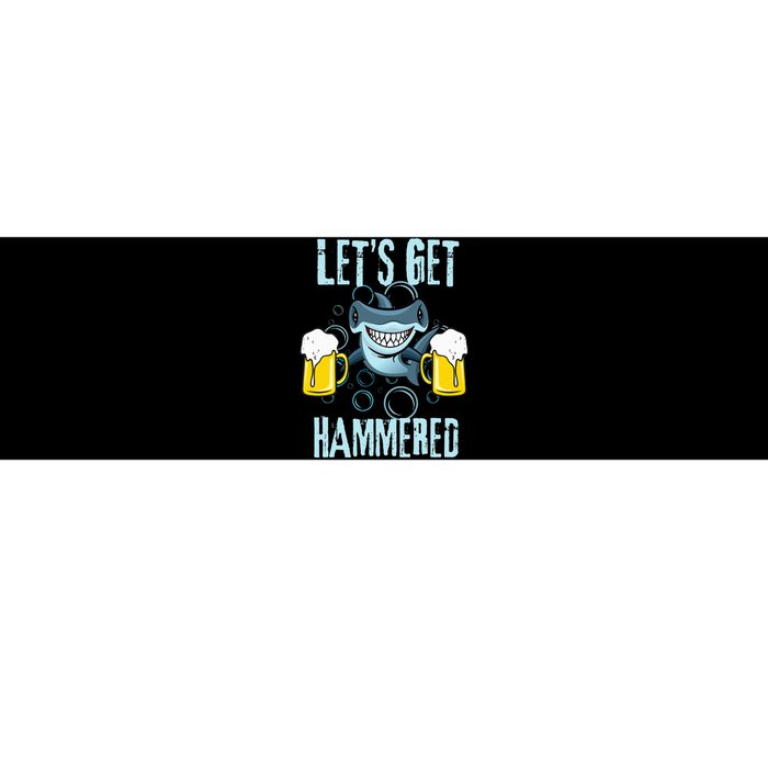 Let’s Get Hammered All Week Funny Hammerhead Shark Pun Party Bumper Sticker