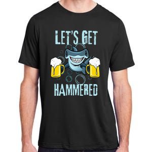 Let’s Get Hammered All Week Funny Hammerhead Shark Pun Party Adult ChromaSoft Performance T-Shirt