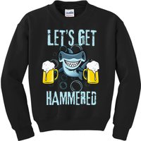 Let’s Get Hammered All Week Funny Hammerhead Shark Pun Party Kids Sweatshirt