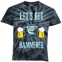 Let’s Get Hammered All Week Funny Hammerhead Shark Pun Party Kids Tie-Dye T-Shirt