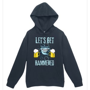 Let’s Get Hammered All Week Funny Hammerhead Shark Pun Party Urban Pullover Hoodie