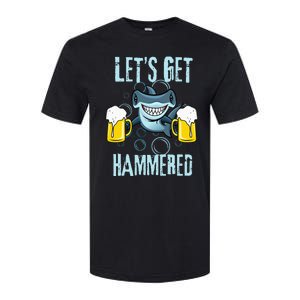 Let’s Get Hammered All Week Funny Hammerhead Shark Pun Party Softstyle CVC T-Shirt