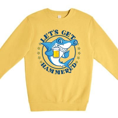 Let's Get Hammered Hammerhead Shark Beer Premium Crewneck Sweatshirt