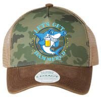 Let's Get Hammered Hammerhead Shark Beer Legacy Tie Dye Trucker Hat