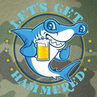 Let's Get Hammered Hammerhead Shark Beer Legacy Tie Dye Trucker Hat