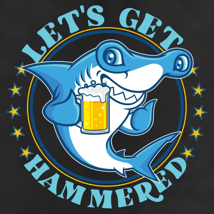 Let's Get Hammered Hammerhead Shark Beer Cool Comfort Performance Bucket Hat