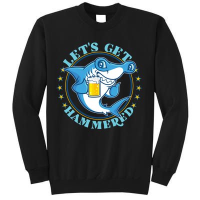 Let's Get Hammered Hammerhead Shark Beer Sweatshirt