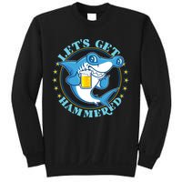 Let's Get Hammered Hammerhead Shark Beer Sweatshirt