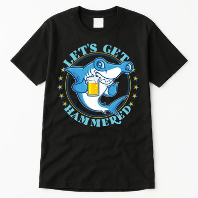 Let's Get Hammered Hammerhead Shark Beer Tall T-Shirt