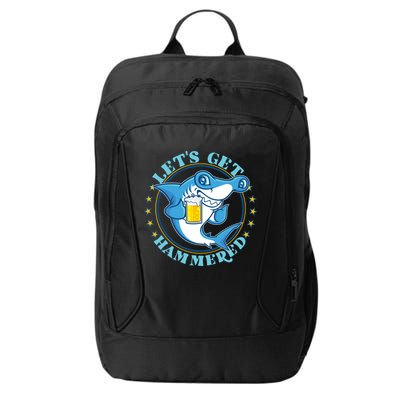 Let's Get Hammered Hammerhead Shark Beer City Backpack